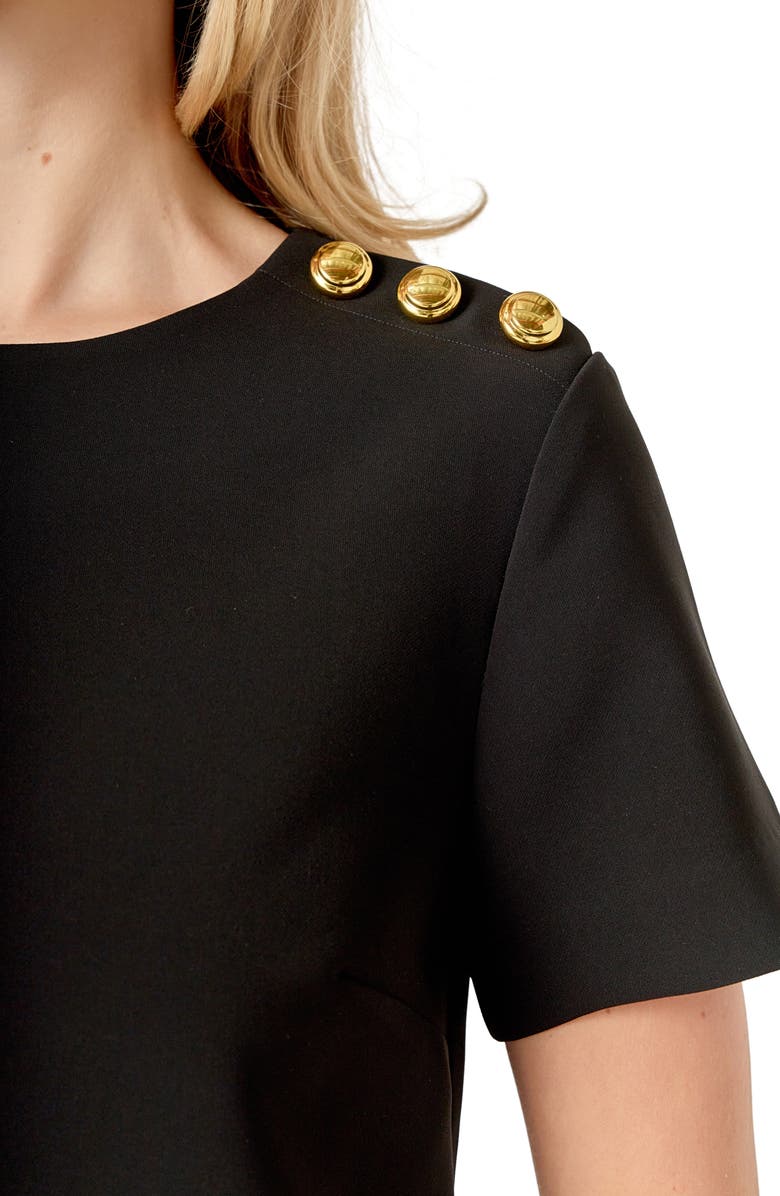 English Factory Golden Button Shift Minidress, Alternate, color, 