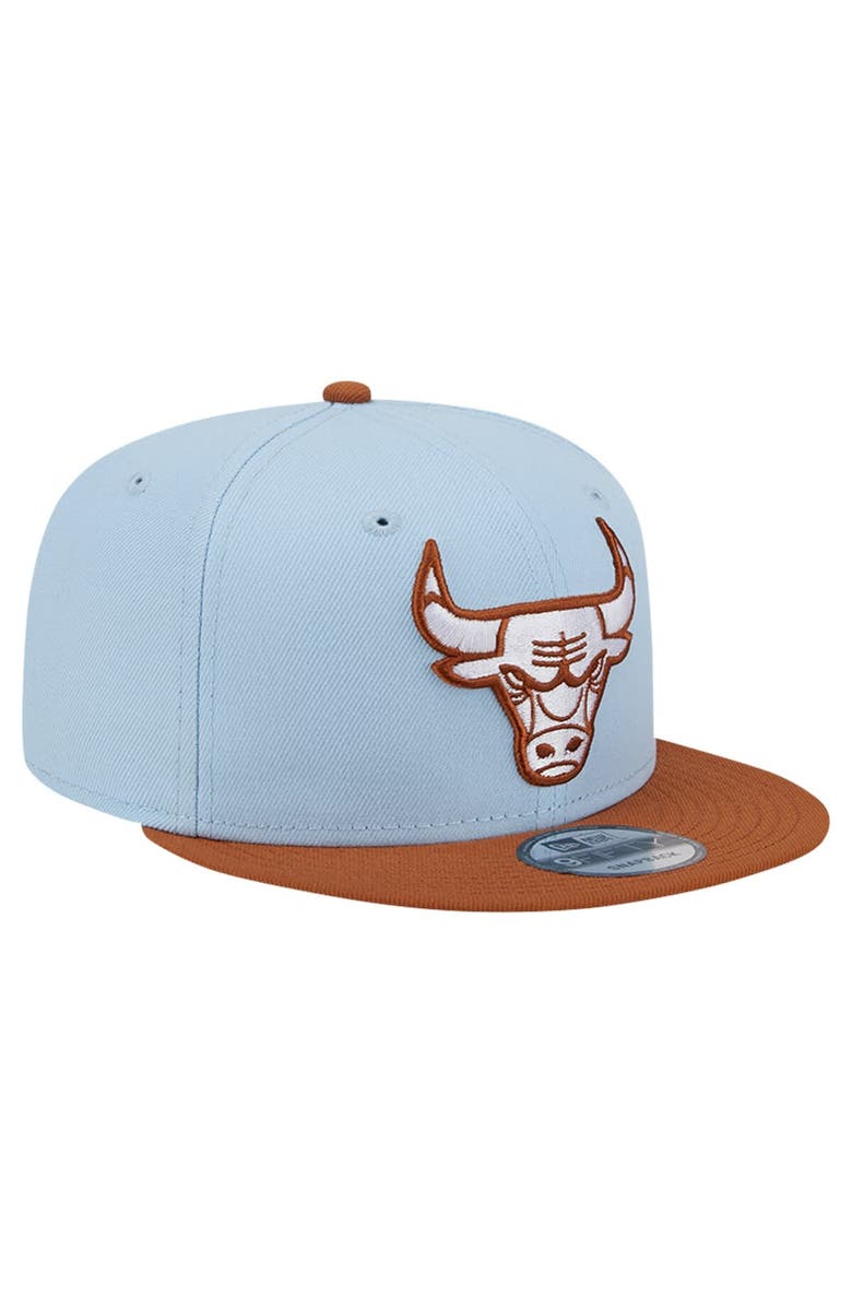 New Era Men's New Era Light Blue/Brown Chicago Bulls 2-Tone Color Pack 9FIFTY Snapback Hat, Alternate, color, 