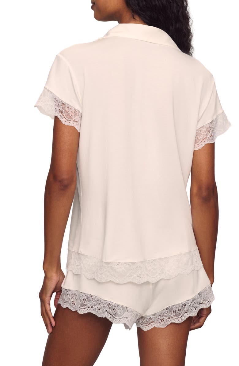 Eberjey 'Malou' Lace Trim Pajamas, Alternate, color, Ivory