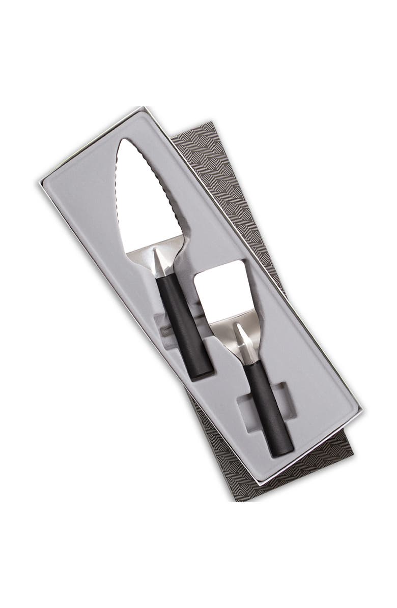 Rada 2 Piece Pie and Dessert Serving Set with Gift Box, Main, color, Black
