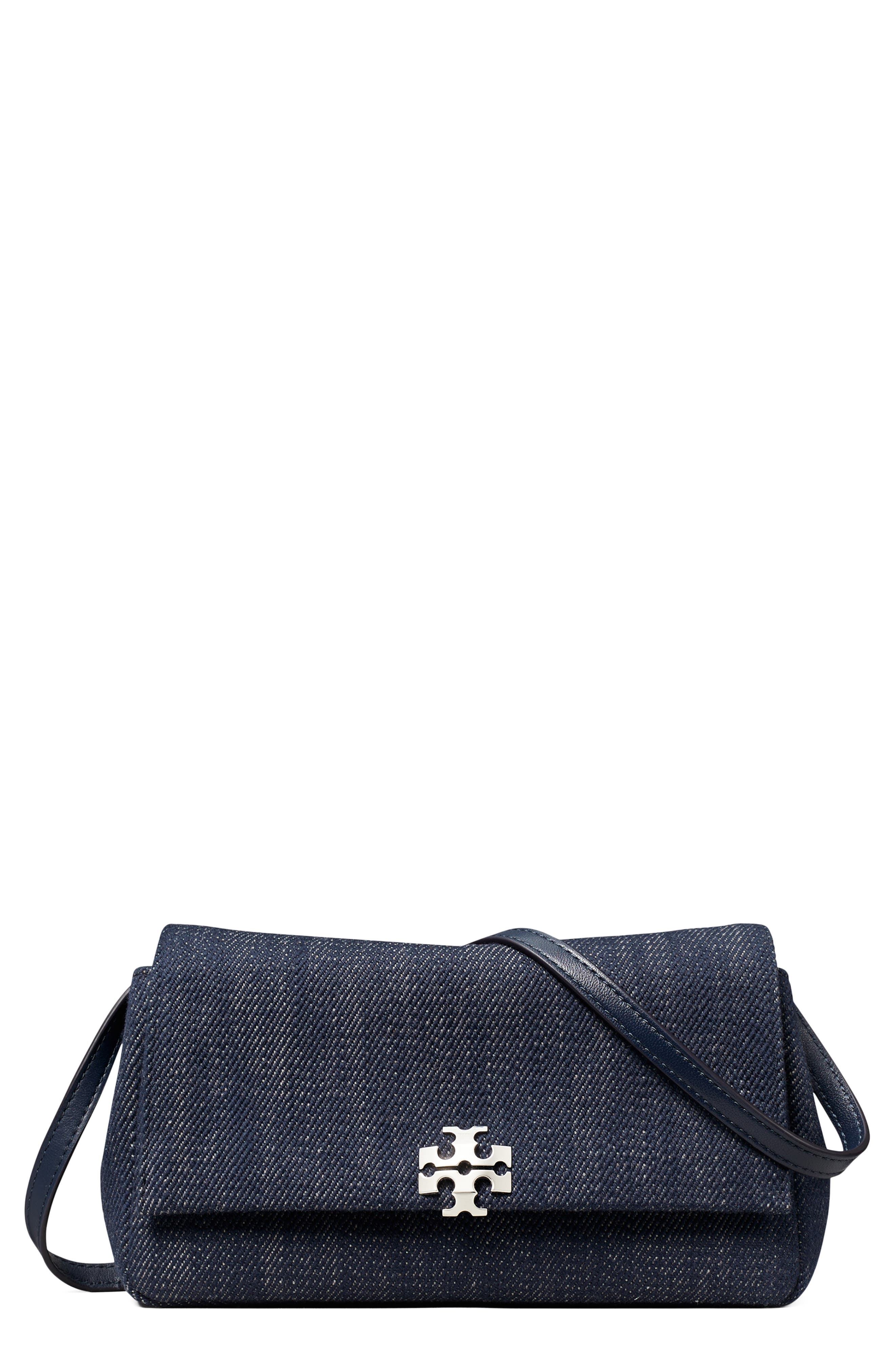 Charlie Denim Wallet on a Strap, Main, color, MIDNIGHT