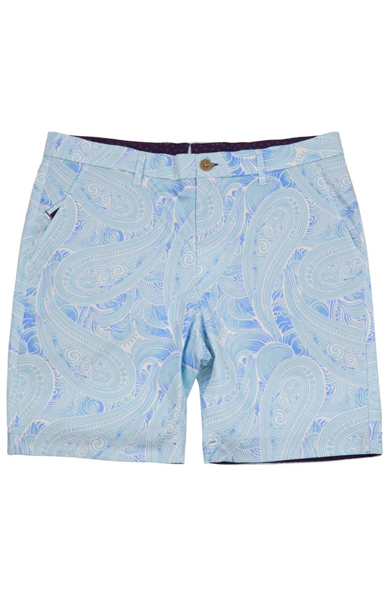 Lords of Harlech Marakesh Paisley Mens Flat Front Short, Alternate, color, Marakesh Paisley Teal