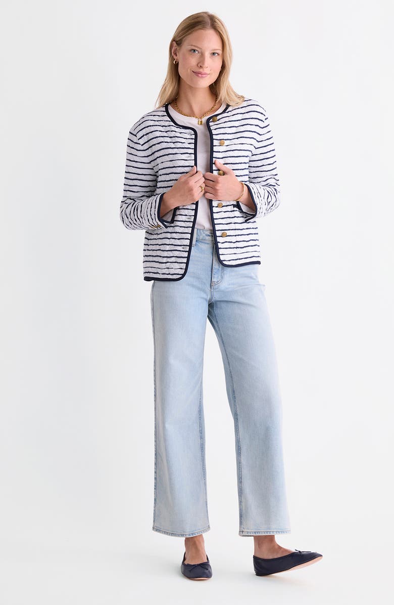 vineyard vines Stripe Quilted Jacket, Alternate, color, Stripe Nautical Navy