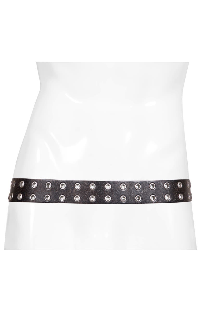 AllSaints Sturge Double Prong Leather Belt, Alternate, color, 