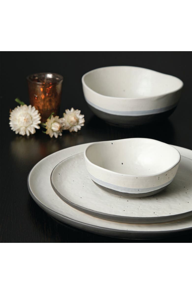 Gibson Elite Rhinebeck 16 Piece Round Stoneware Dinnerware Set, Alternate, color, White