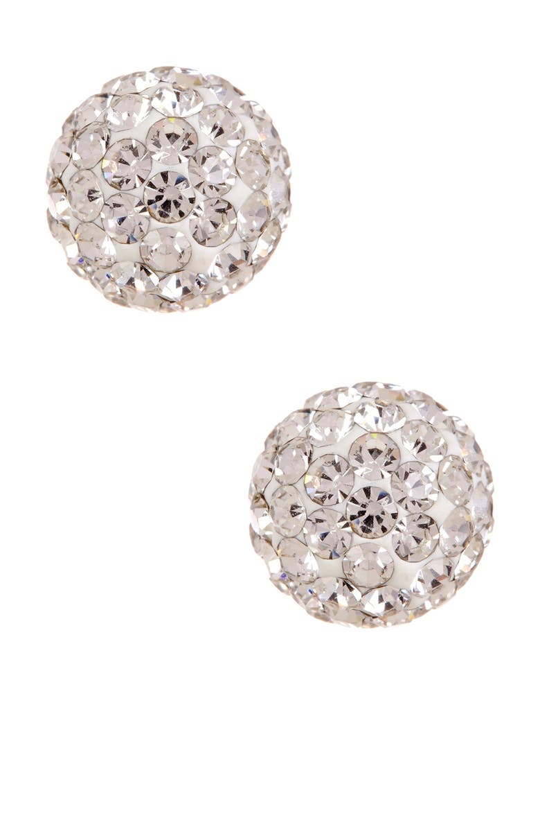 KARAT RUSH 14K Yellow Gold Shiny Ball Crystal Stud Earrings, Main, color,