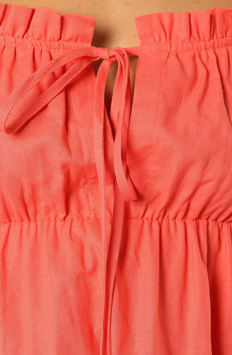 Petal & Pup Taylin Babydoll Minidress, Alternate, color, Coral
