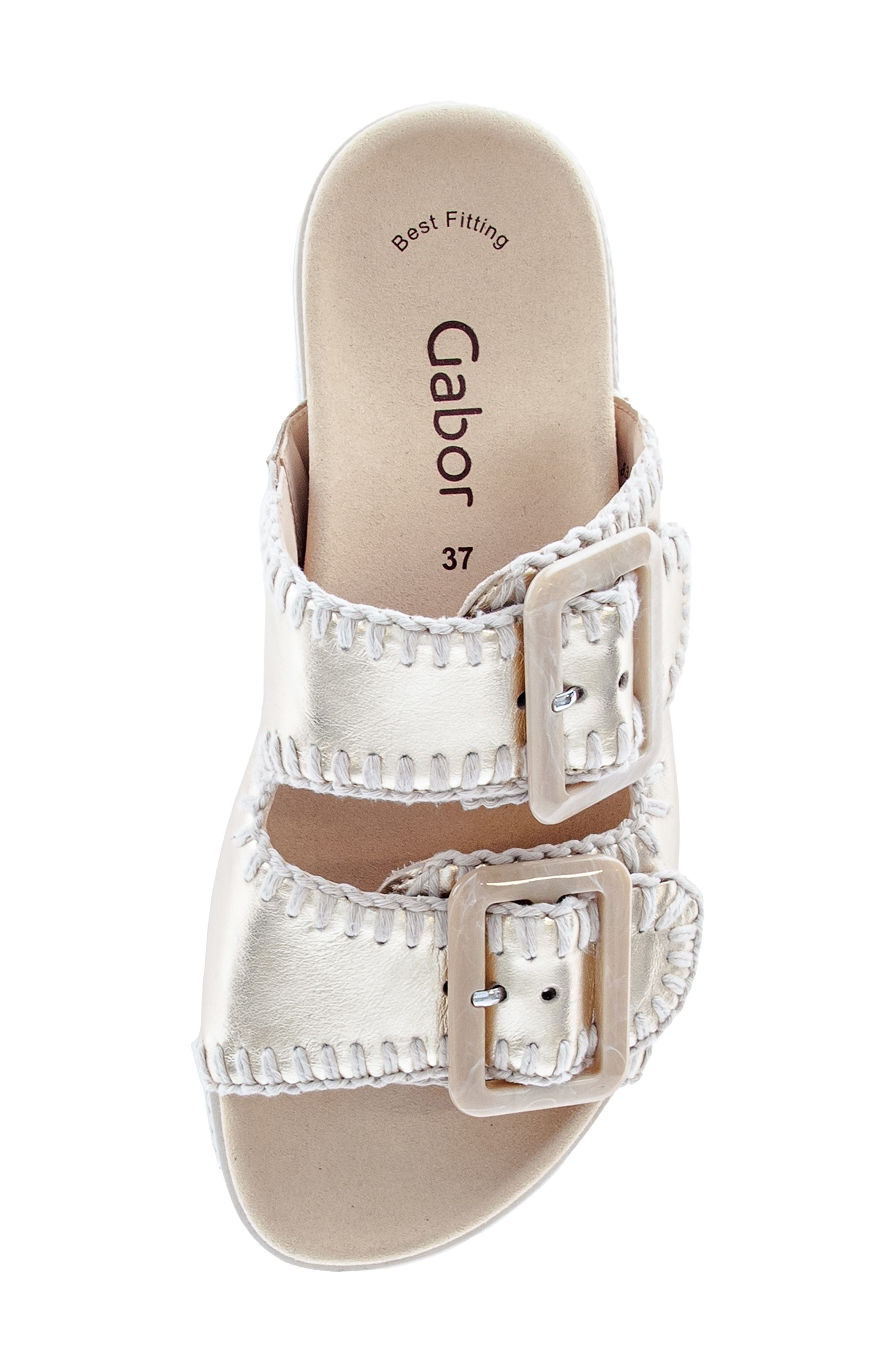 Two-Strap Lug Sole Sandal, Alternate, color, PLATINO