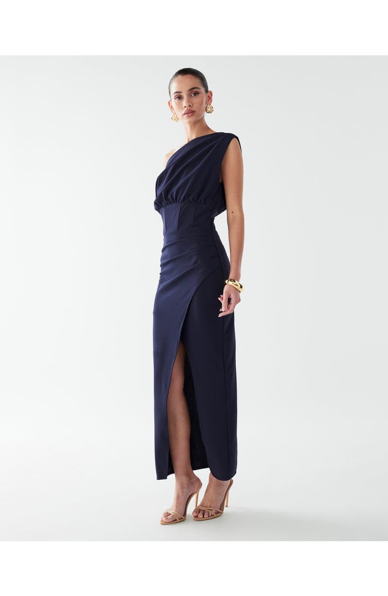 BWLDR Rhodia Midi Dress, Alternate, color, Navy Blue