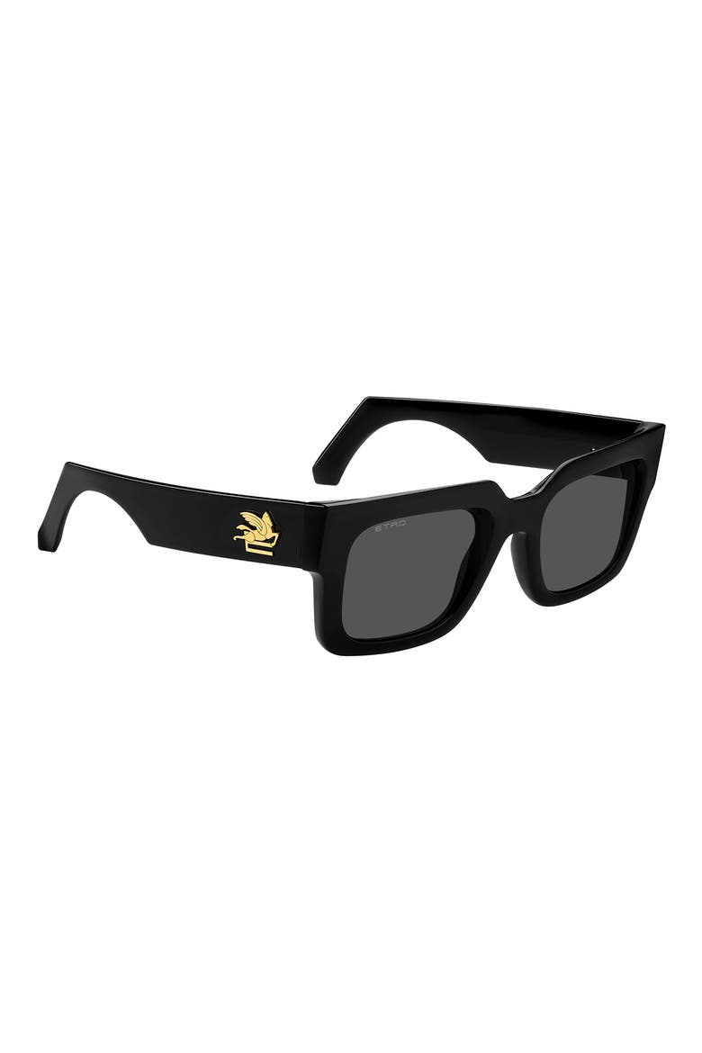 52mm Rectangular Sunglasses, Alternate, color, BLACK/ GREY