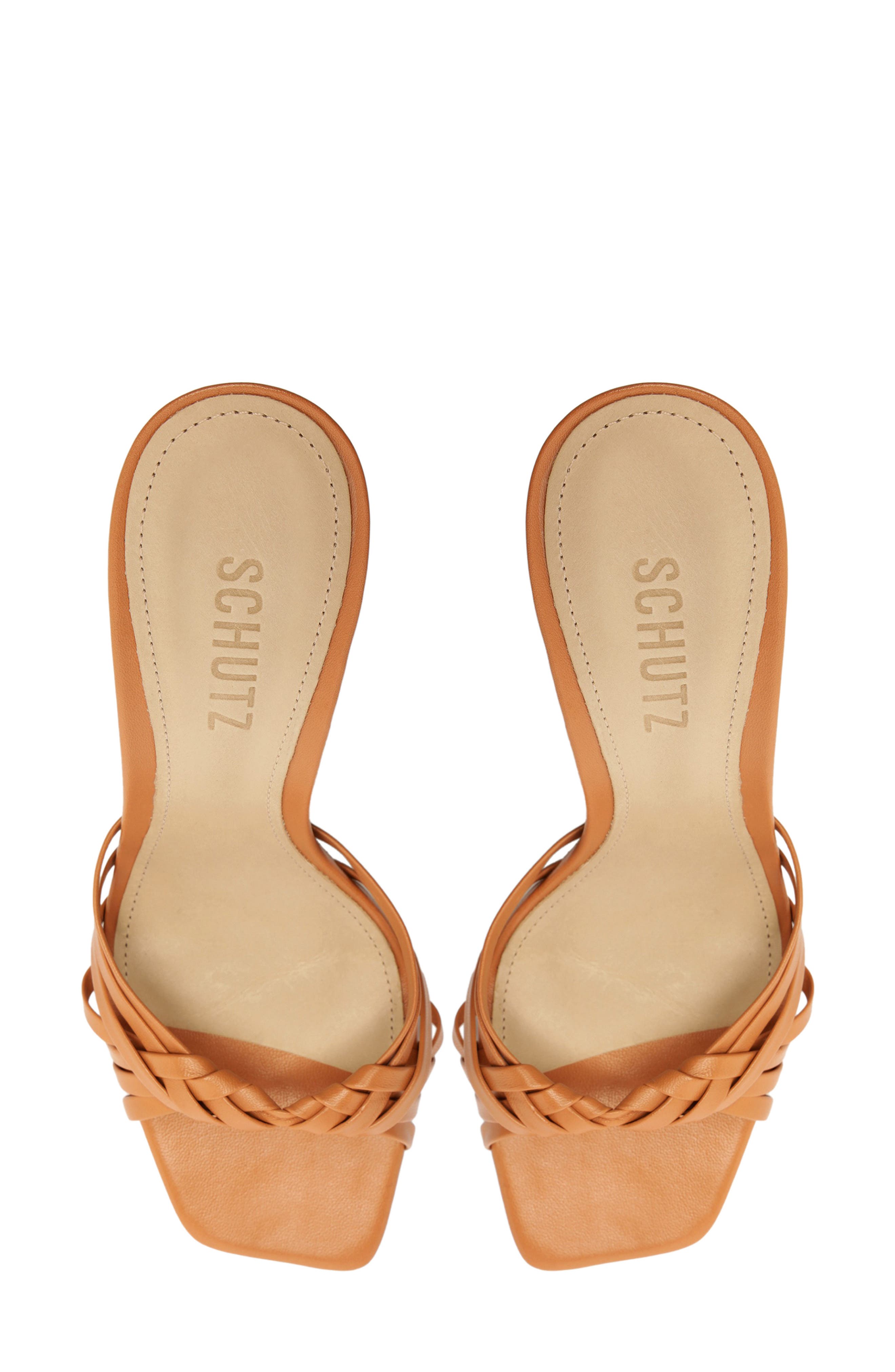 Schutz Tara Leather Mule, Alternate, color, Earth Clay