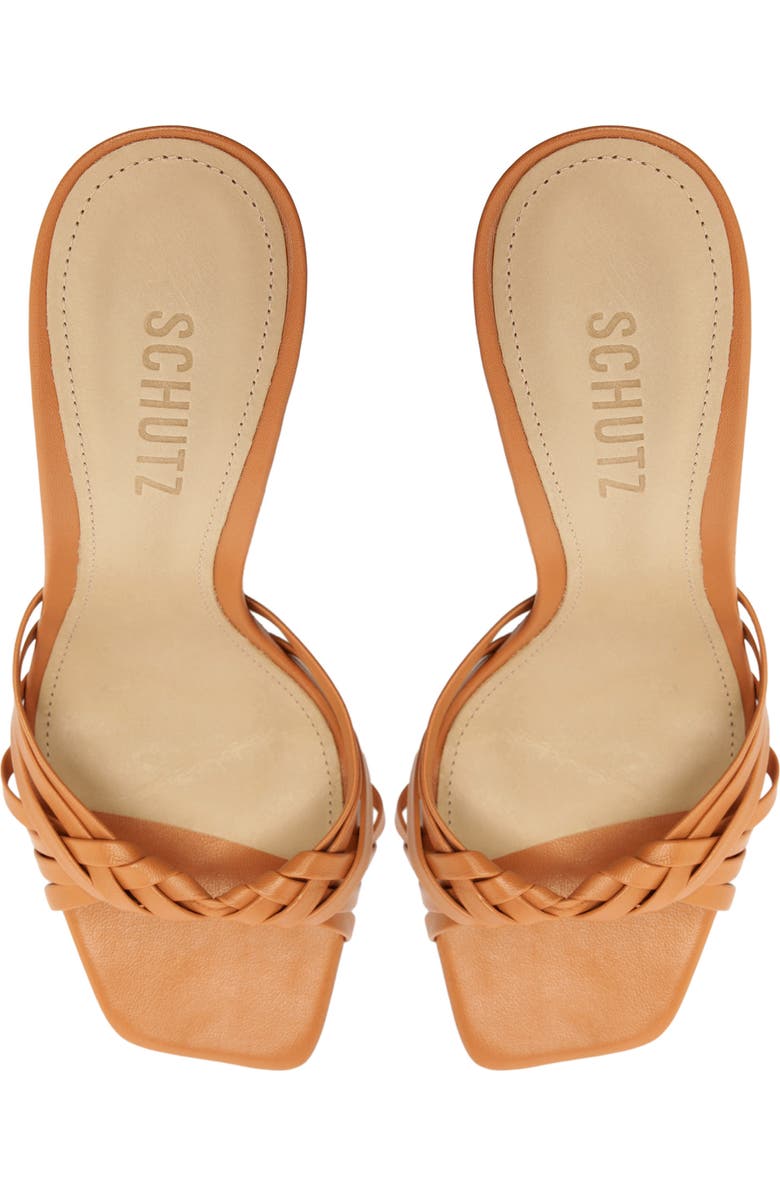 Schutz Tara Leather Mule, Alternate, color, Earth Clay