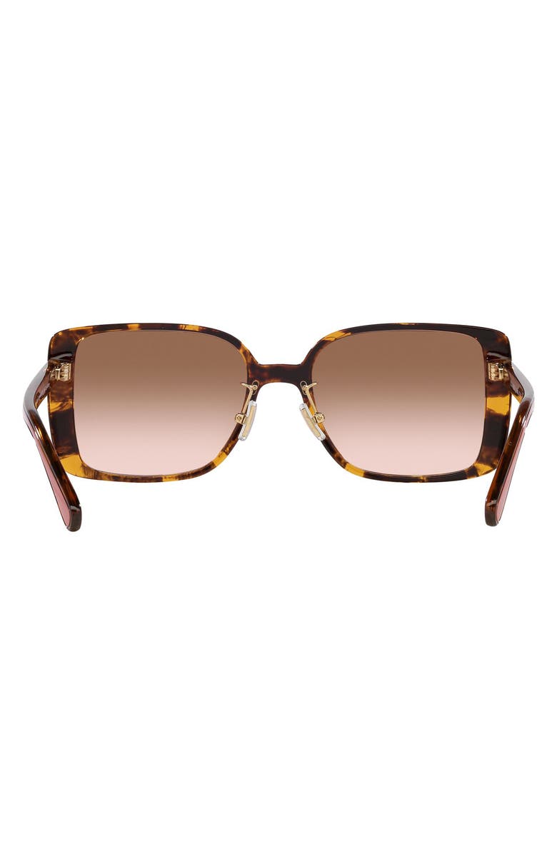 COACH 56mm Gradient Square Sunglasses, Alternate, color, Dark Tortoiseshell