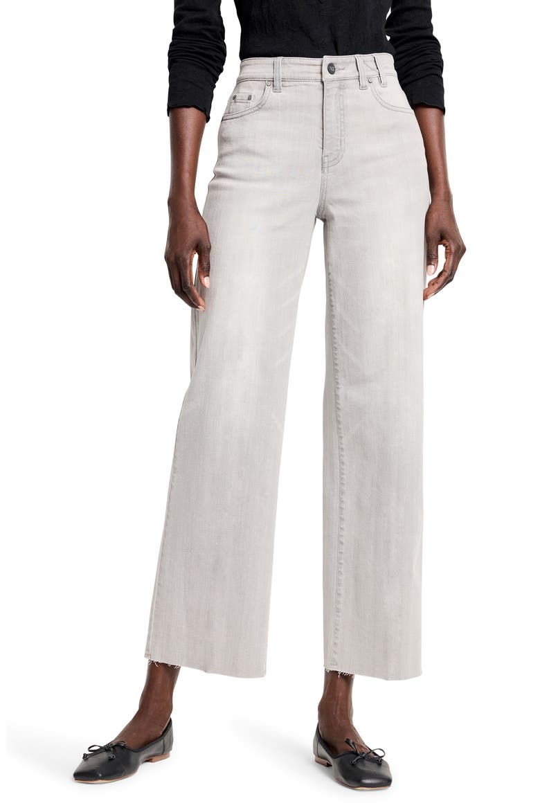 Weekend Raw Hem Wide Leg Jeans, Main, color, MERCURY