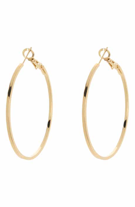 NORDSTROM RACK 45mm Square Wire Hoop Earrings