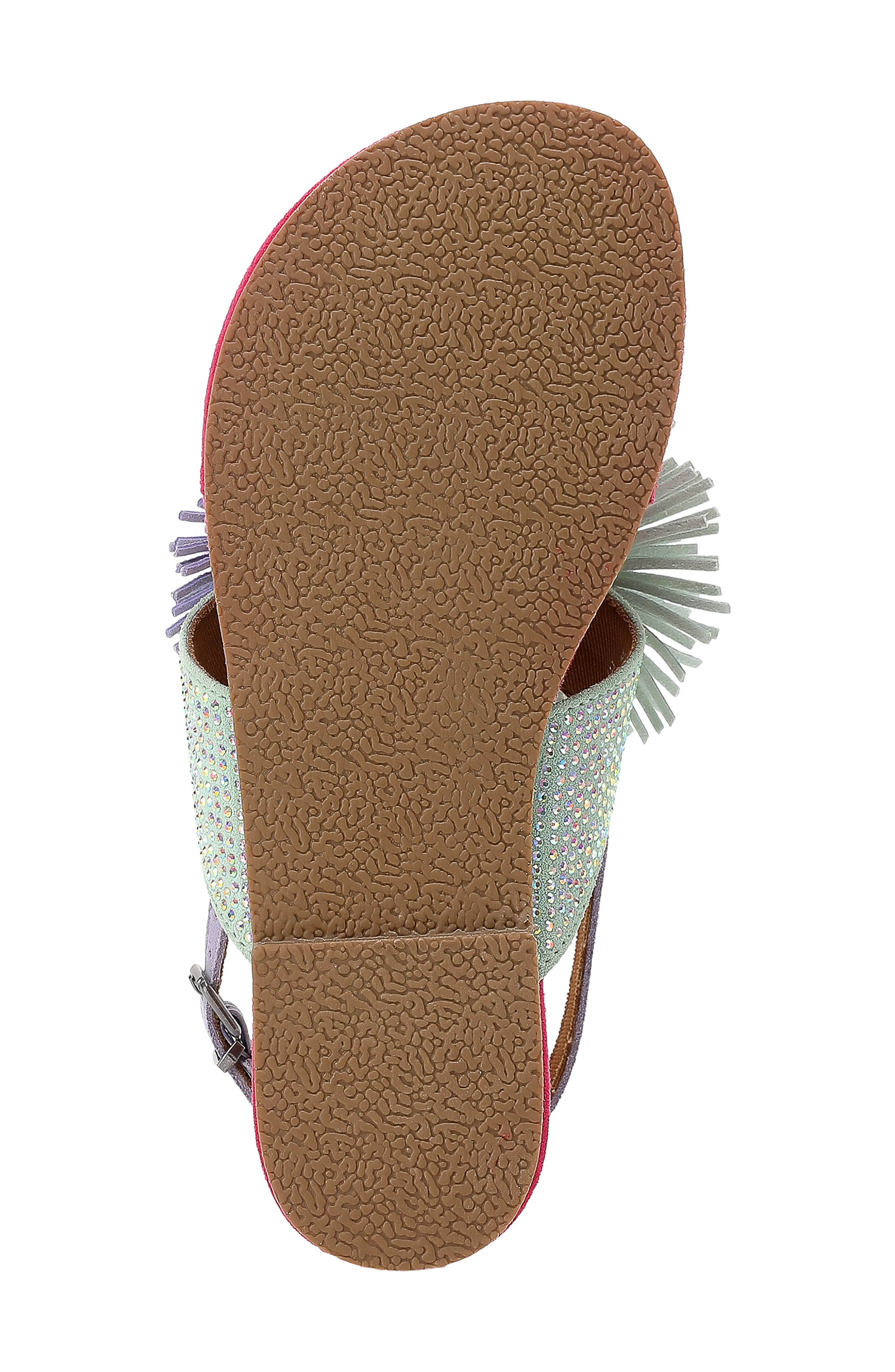 Kurt Geiger London Kids' Mini Fringe Slingback Sandal, Alternate, color, Pink Multi