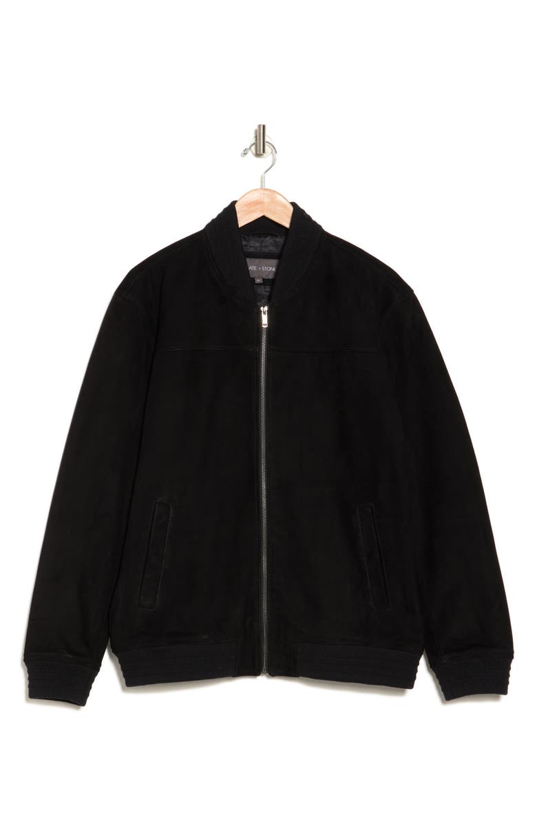 Slate & Stone Suede Bomber Jacket, Alternate, color, 
