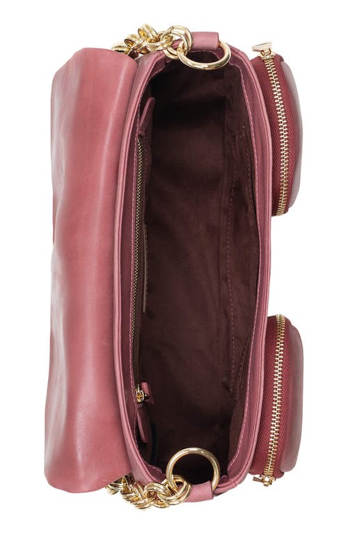 Jeffrey Campbell Night Out Leather Shoulder Bag In Dusty Rose