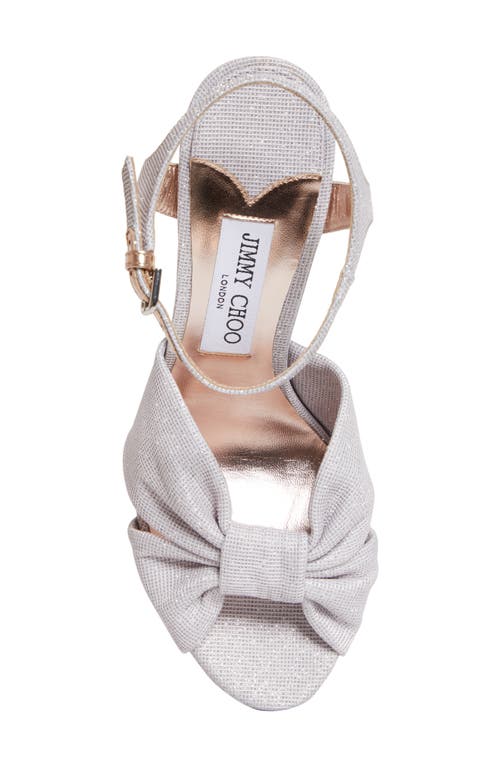 Jimmy Choo Heloise Shimmer Platform Sandal In Macaron