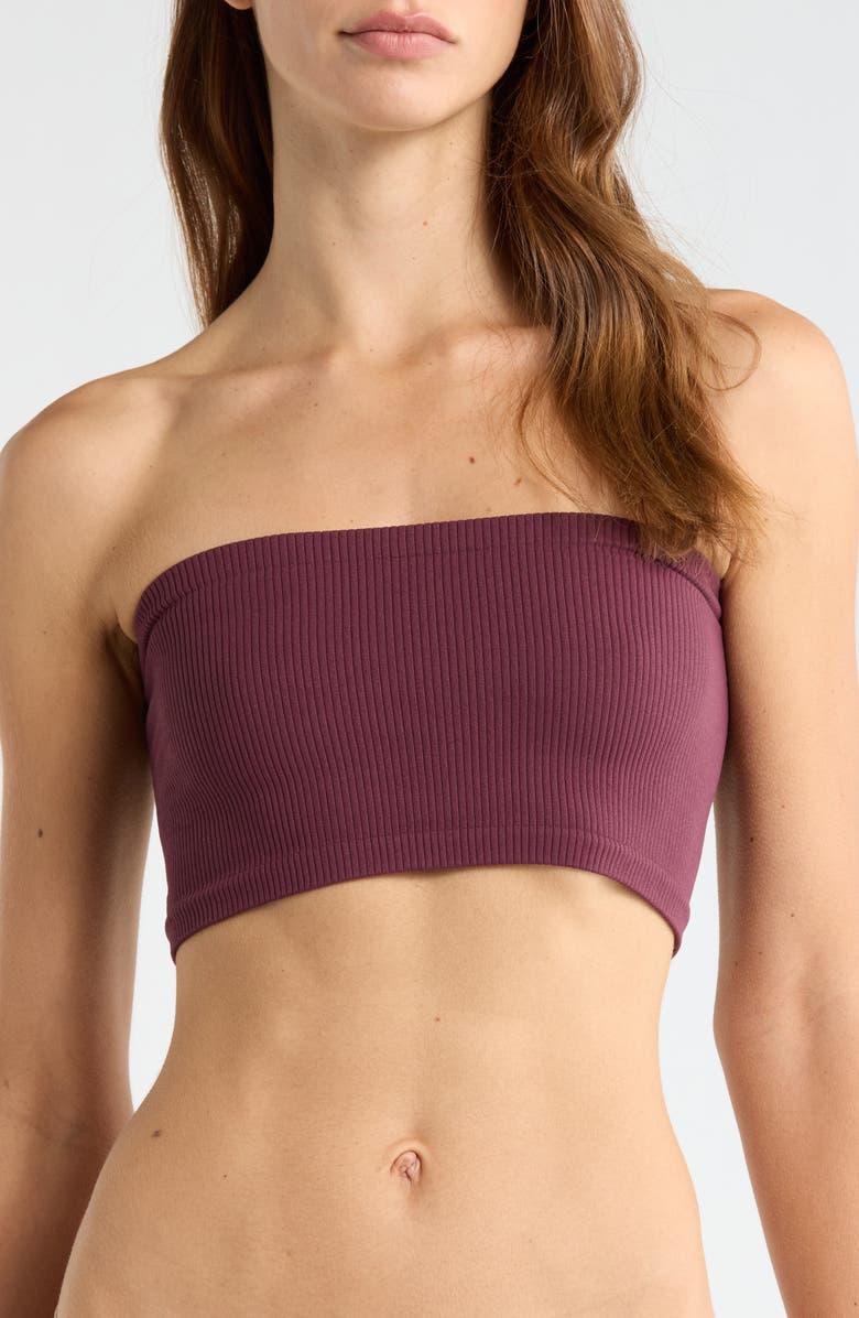 Free People Amelia Bandeau Bra, Main, color, Vintage Grape