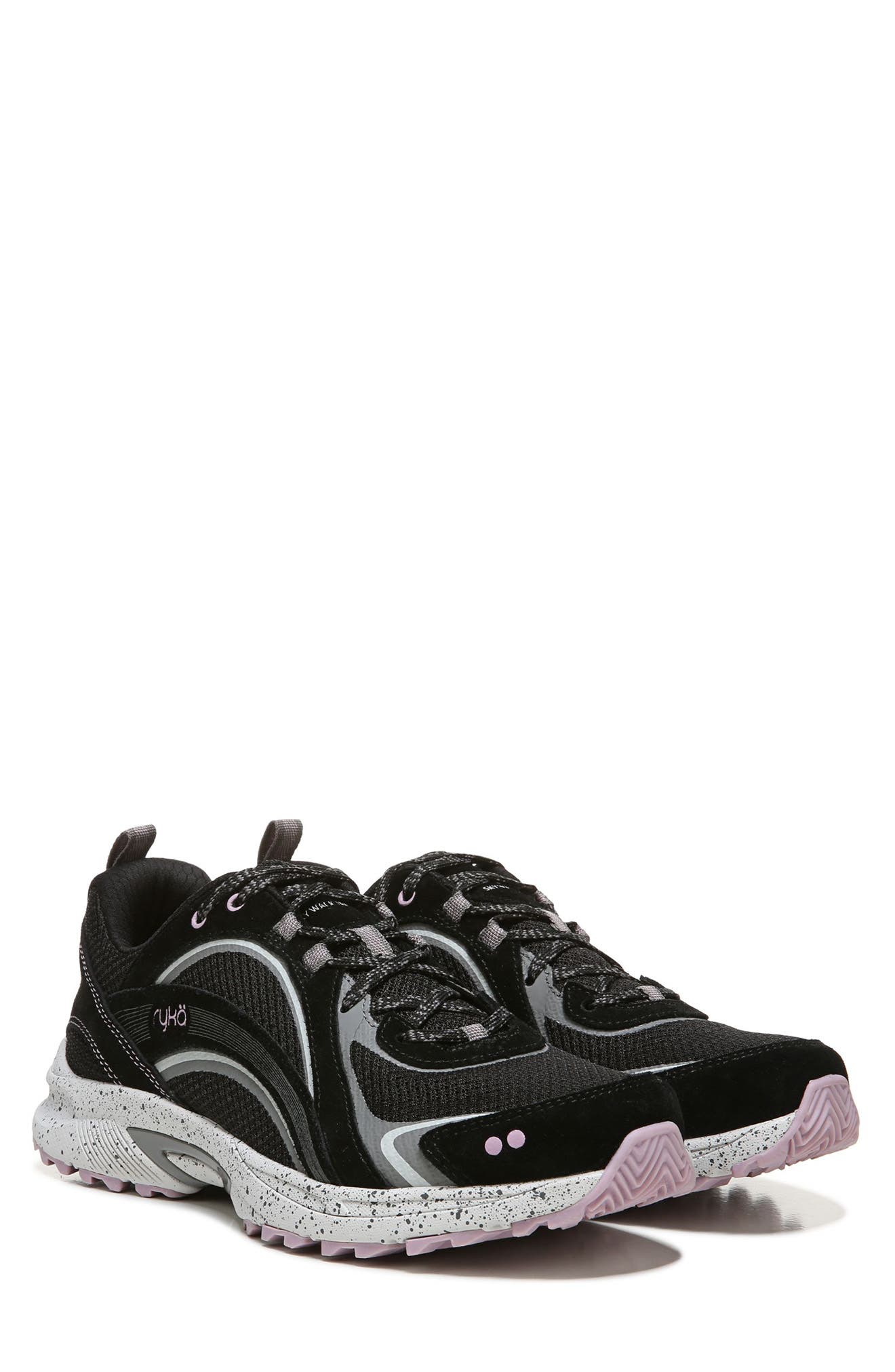 Ryka Sky Walk Trail Sneaker, Alternate, color, BLACK