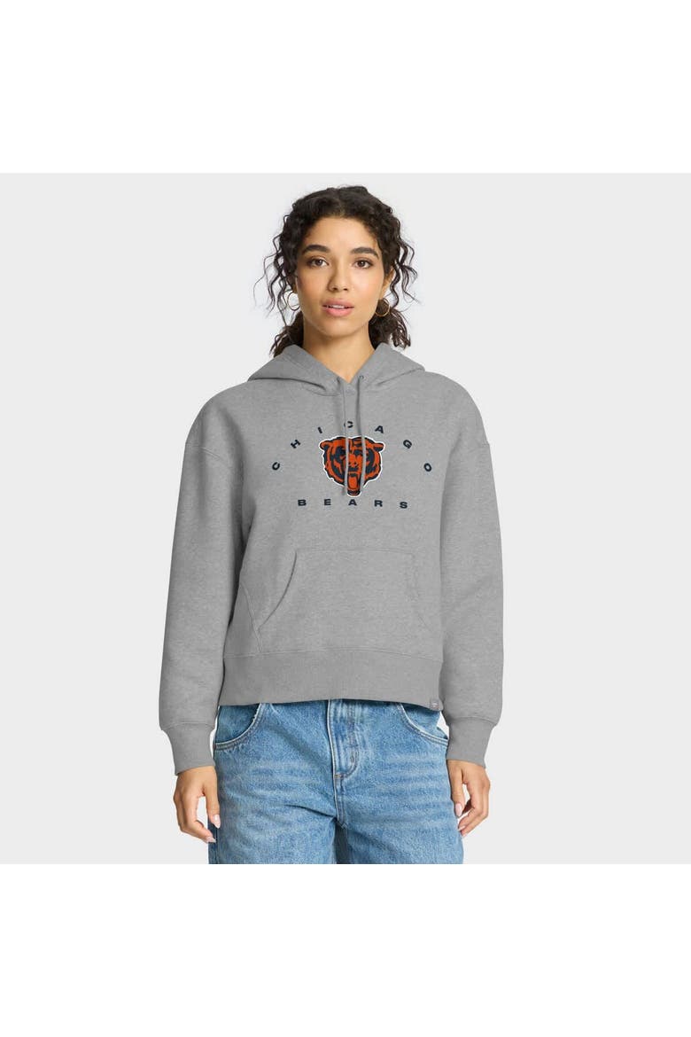 Women's Fanatics Heather Gray Chicago Bears Eligible Receiver Legacy Pullover Hoodie, Main, color, Heather Gray