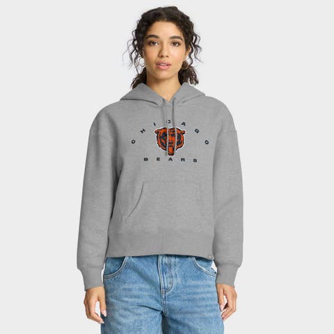Women's Fanatics Heather Gray Chicago Bears Eligible Receiver Legacy Pullover Hoodie