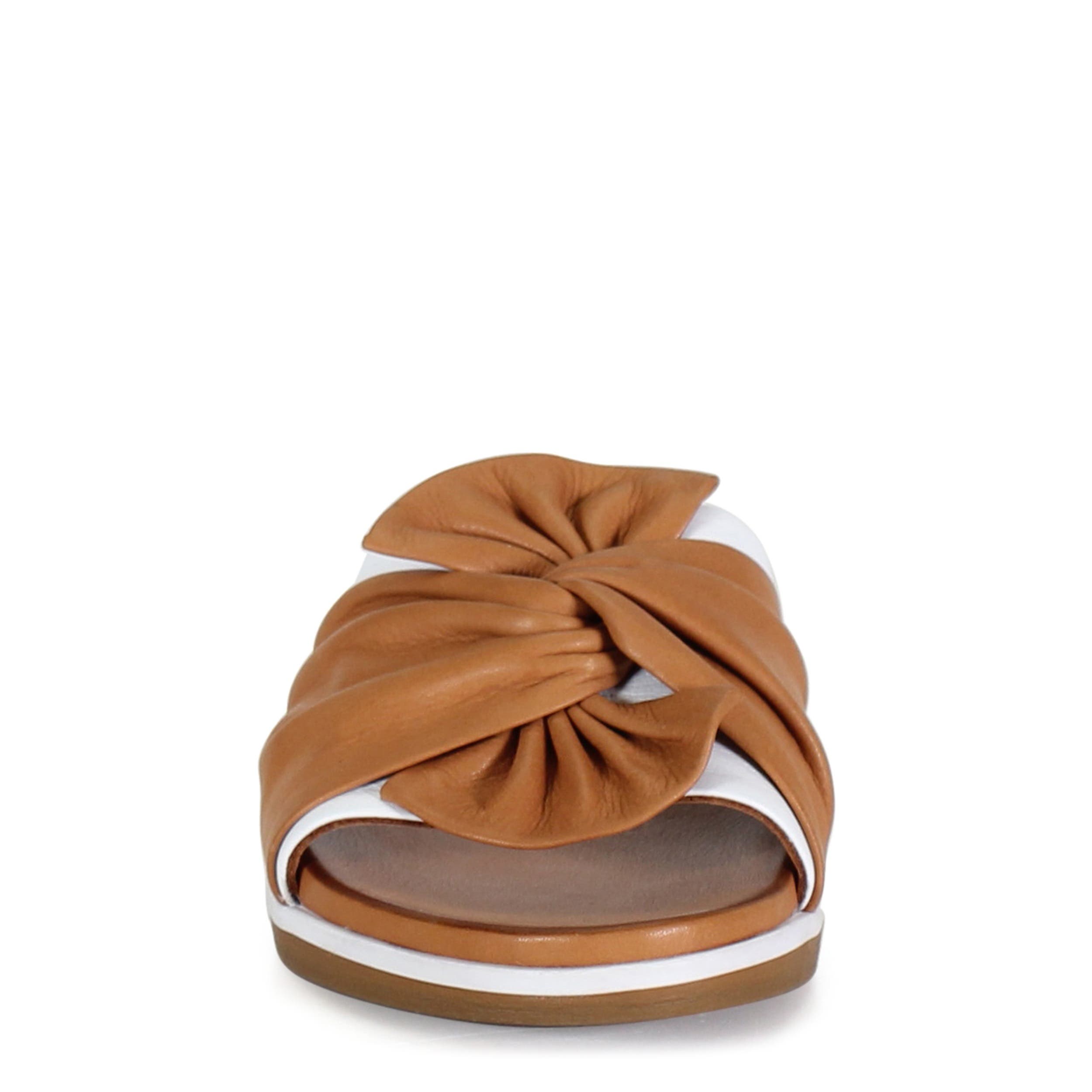 Diba True PROD IGEE Leather Flat Sandal, Alternate, color, Coconut/White