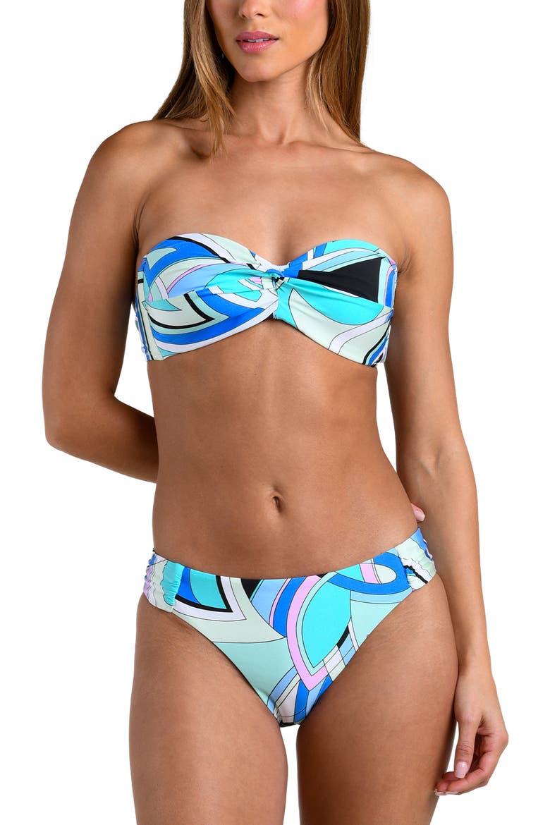 Studio Swirl Bandeau Bikini Top, Alternate, color, SEAFOAM
