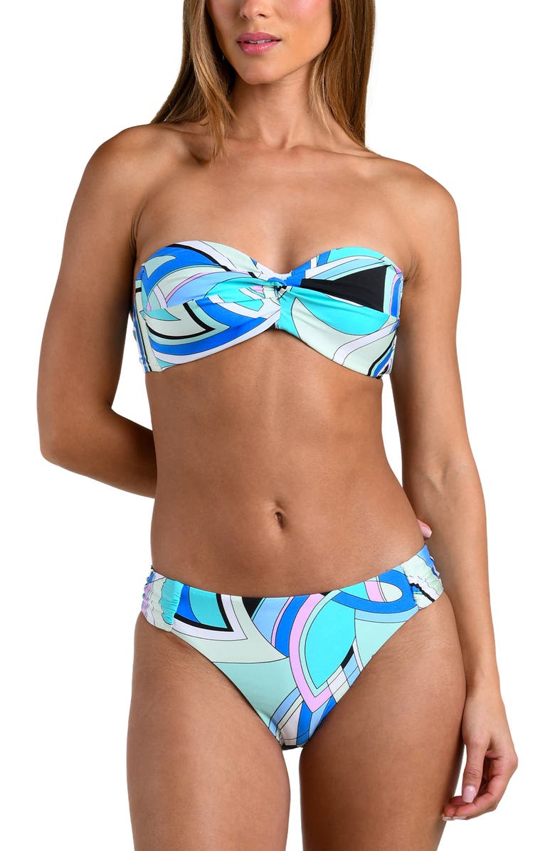 Sunshine 79 Studio Swirl Bandeau Bikini Top, Alternate, color, Seafoam