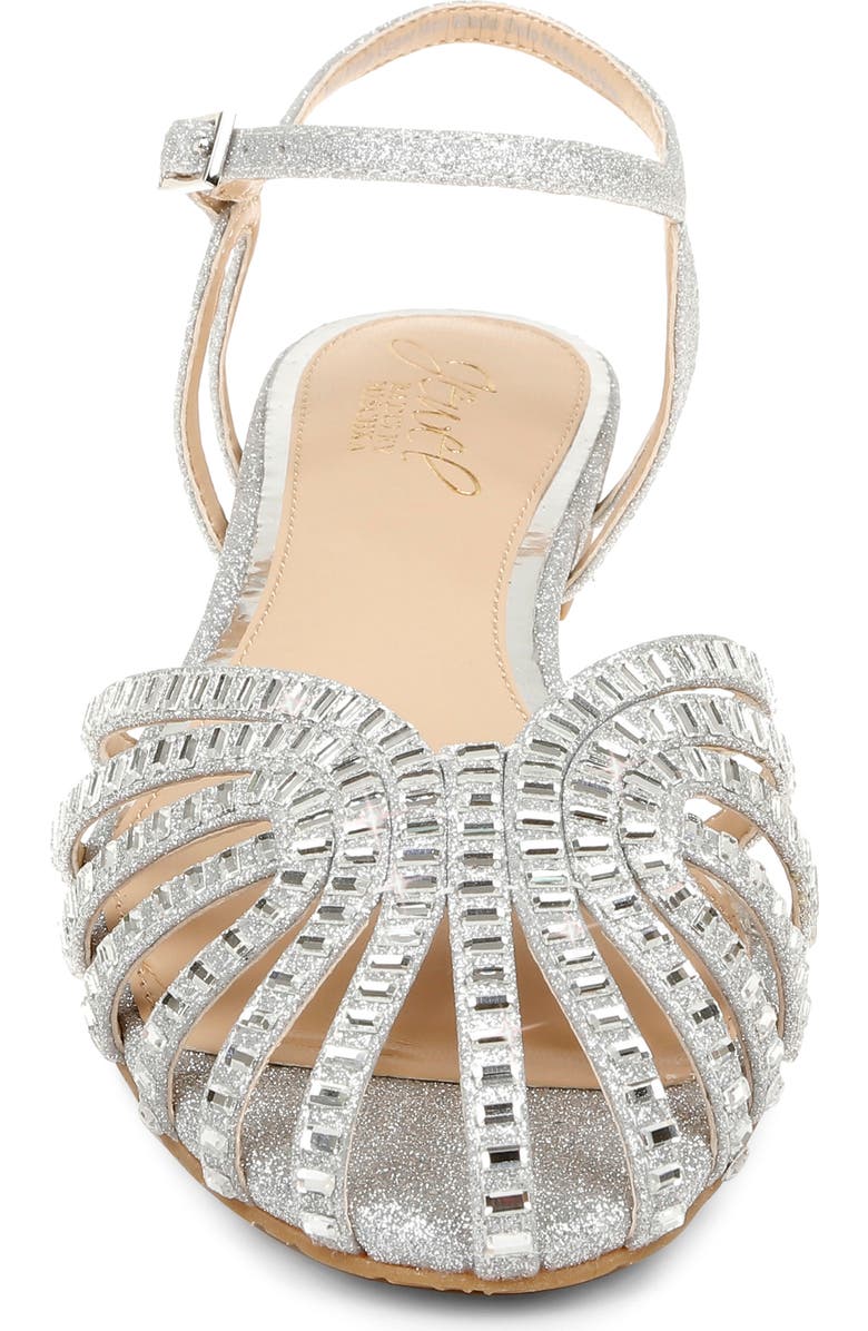 Jewel Badgley Mischka Perla Ankle Strap Flat, Alternate, color,