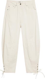 Desigual Lace Up Hem Denim Pants