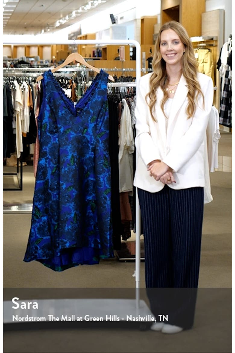 Floral Jacquard High-Low Fit & Flare Dress video