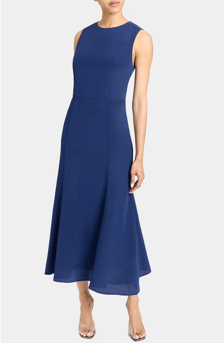Santorelli ROSALIA Sleeveless Midi Dress in Silk Crepe de Chine, Alternate, color,