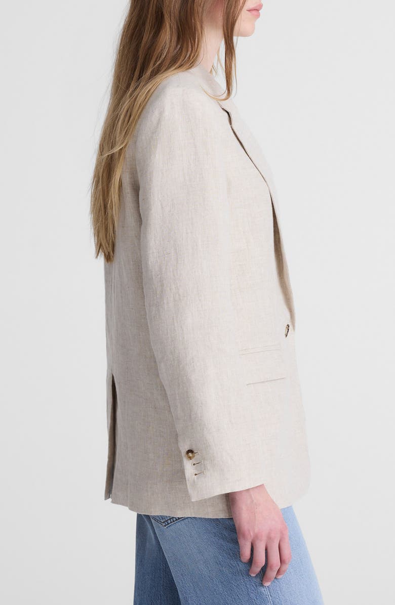 Madewell The Mercer Linen Relaxed Blazer, Alternate, color, Oat