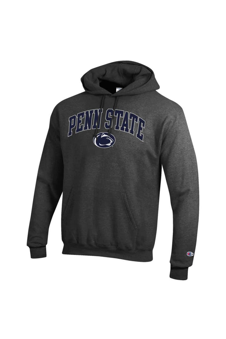 Men's Champion  Charcoal Penn State Nittany Lions Arched Logo Fleece Pullover Hoodie, Alternate, color, Charcoal