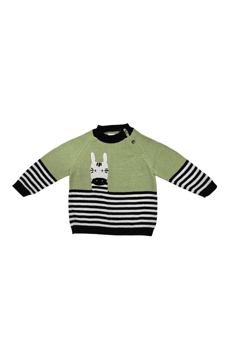Zebra Sweater, Alternate, color, Green