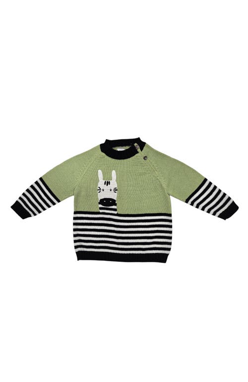 Melange Collection Zebra Sweater In Green
