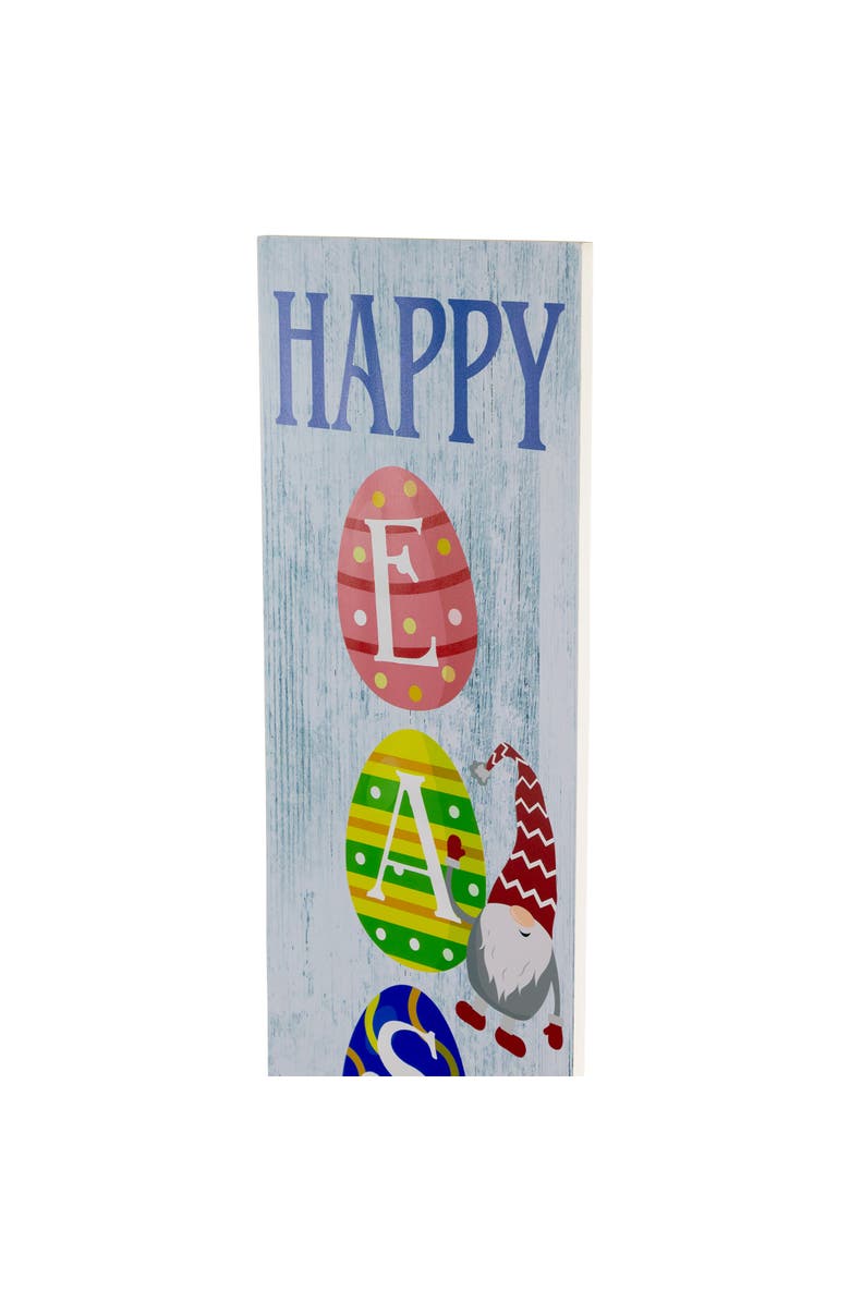 Northlight Gnome Happy Easter Porch Board Sign - 35.75", Alternate, color, Blue