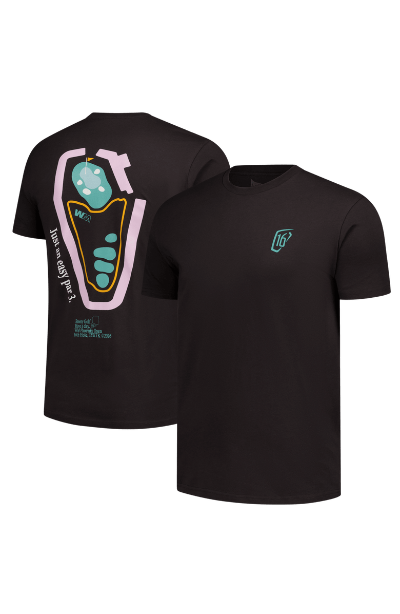 Breezy Golf Men's Breezy Golf Black WM Phoenix Open Easy Par Three T-Shirt, Main, color, Black