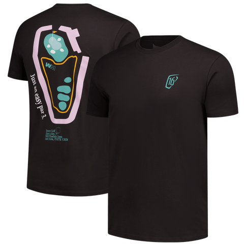 Men's Breezy Golf Black WM Phoenix Open Easy Par Three T-Shirt