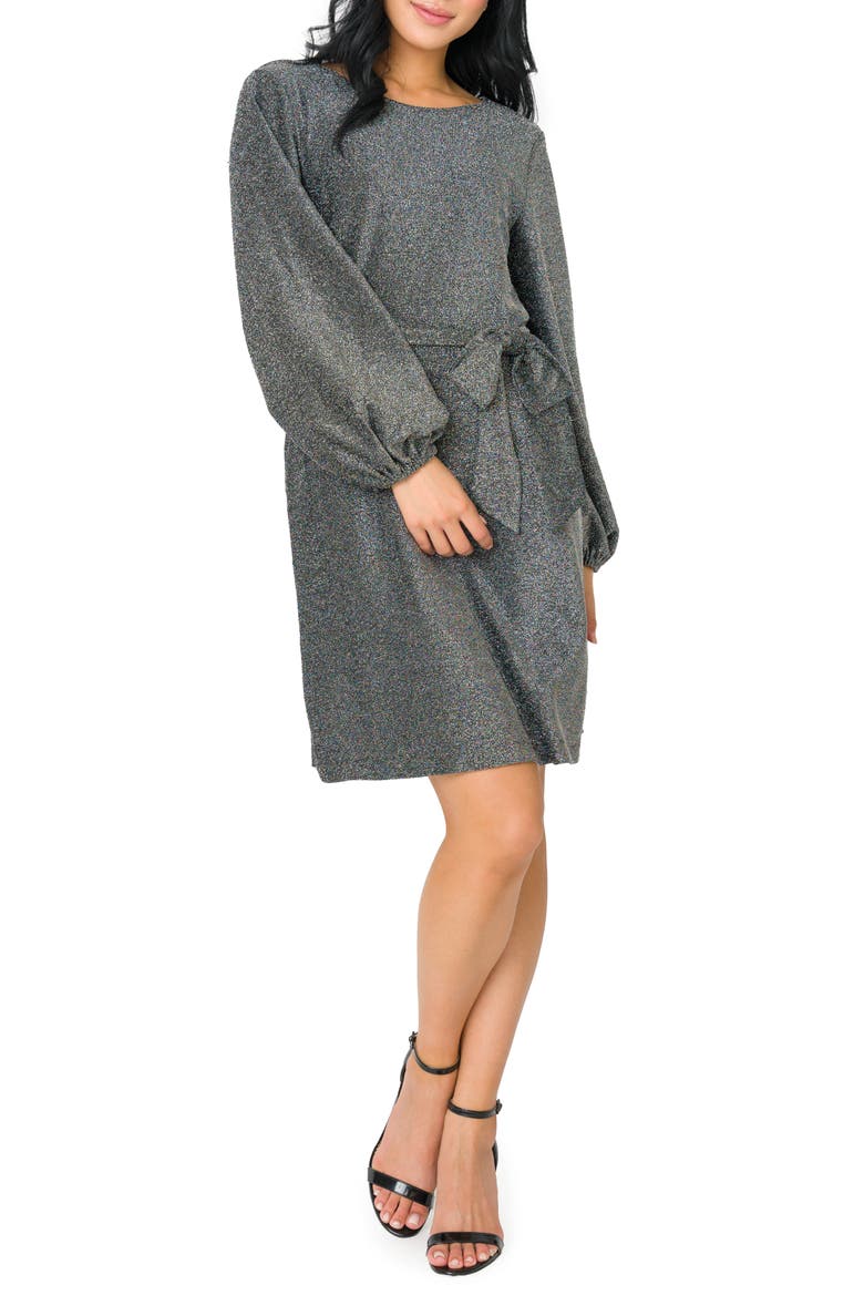 Sparkle Knit Dress, Main, color, SILVER