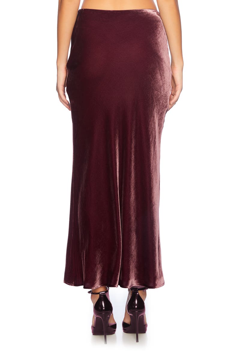 Velvet Slip Skirt, Alternate, color, MALBEC
