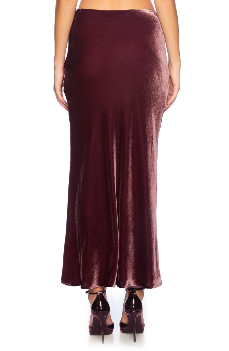 Susana Monaco Velvet Slip Skirt, Alternate, color, Malbec