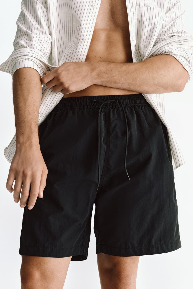 Short Swim Shorts, Alternate, color, Black