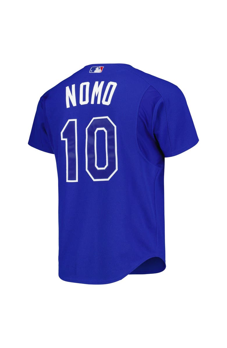 Mitchell & Ness Men's Mitchell & Ness Hideo Nomo Royal Los Angeles Dodgers Cooperstown Collection 2004 Batting Practice Jersey, Alternate, color, 