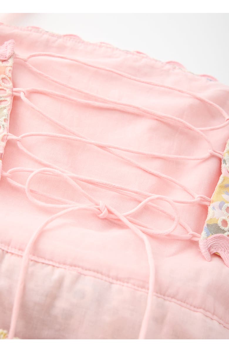 Marlo Kids Alanna Frill Embroidered Maxi Dress, Alternate, color, Multi