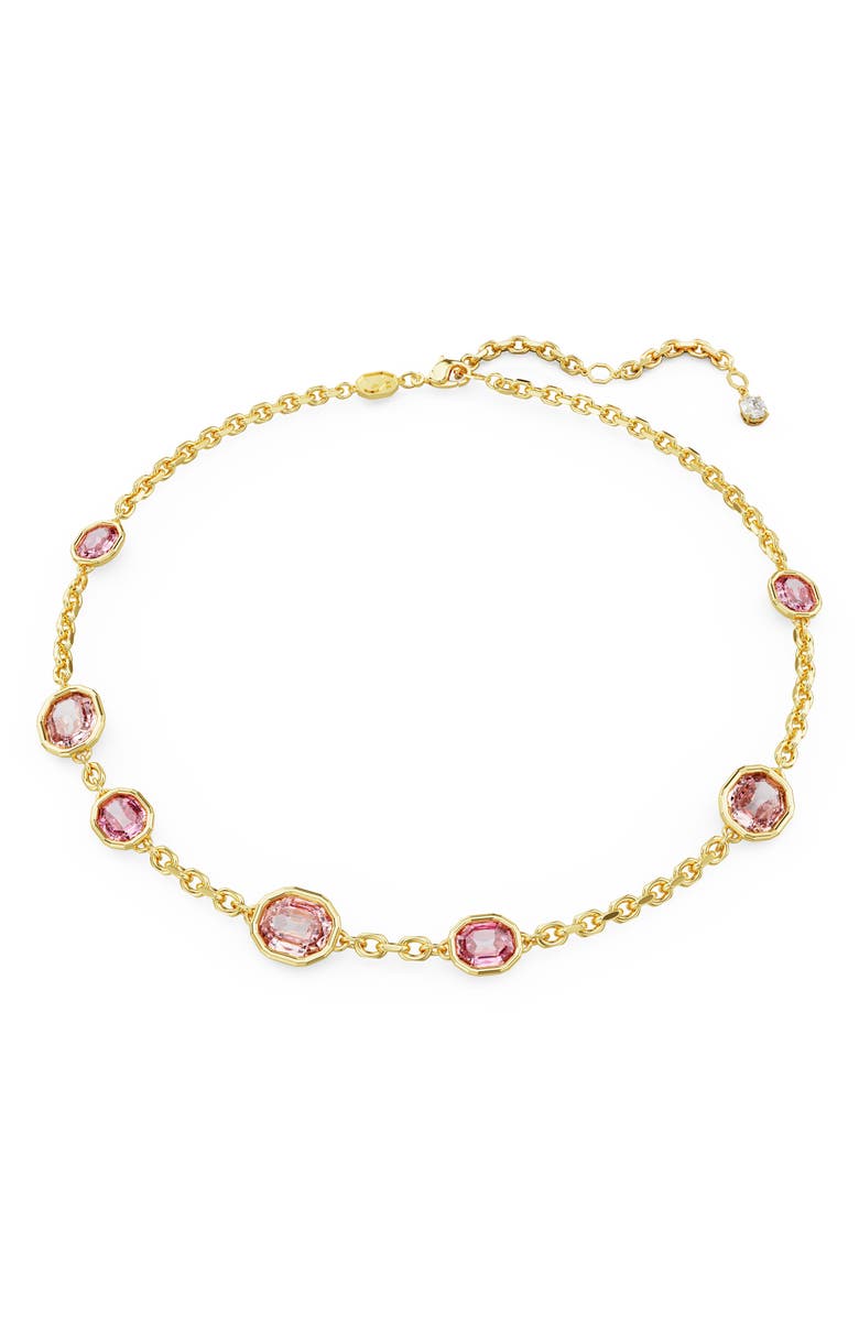 Swarovski Imber Crystal Station Necklace, Main, color, Pink