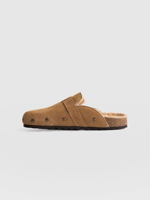Saint + Sofia Studded Clogs In Brown