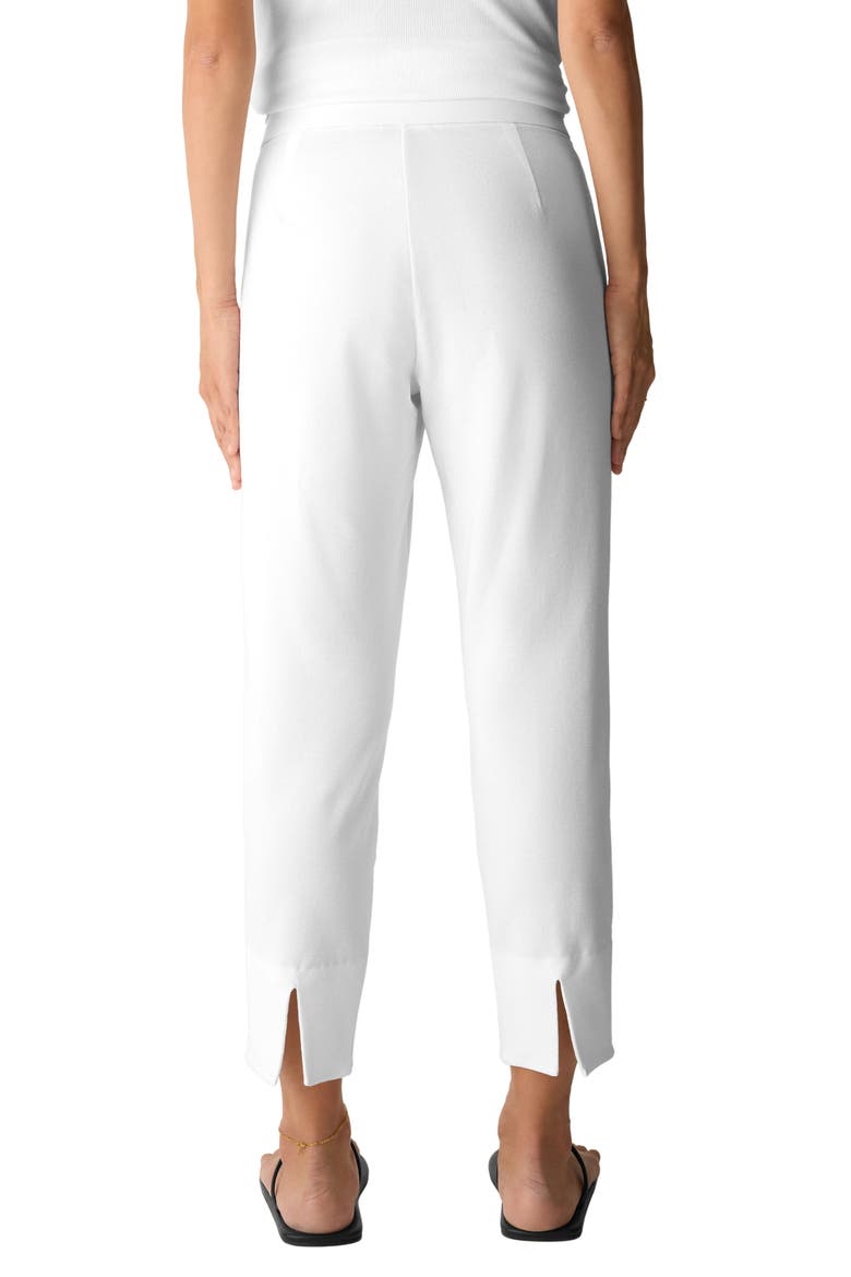 Slit Back Slim Crop Pants, Alternate, color, WHITE